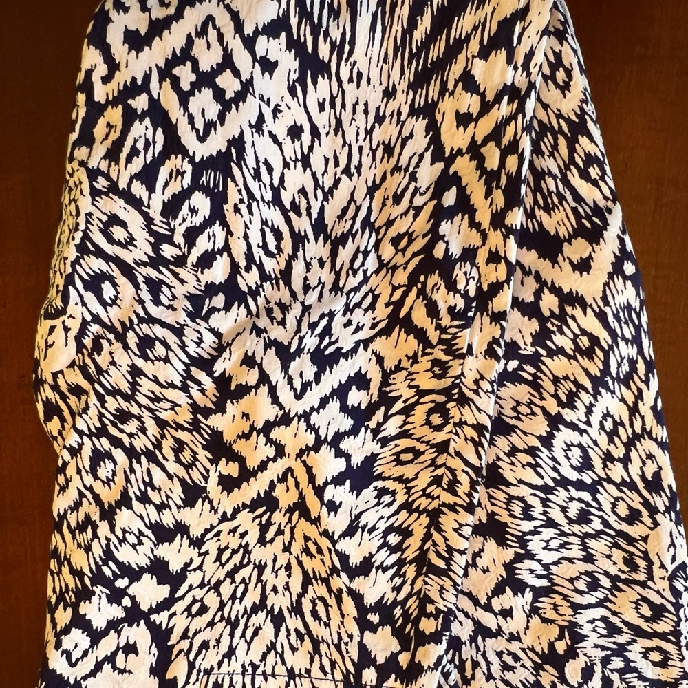 Lilly Pulitzer Kelly Skinny Ankle Navy Print Size 8 NWOT